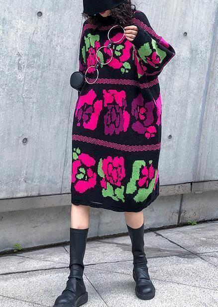 ヴィンテージフローラル セーターワンピース風トップス